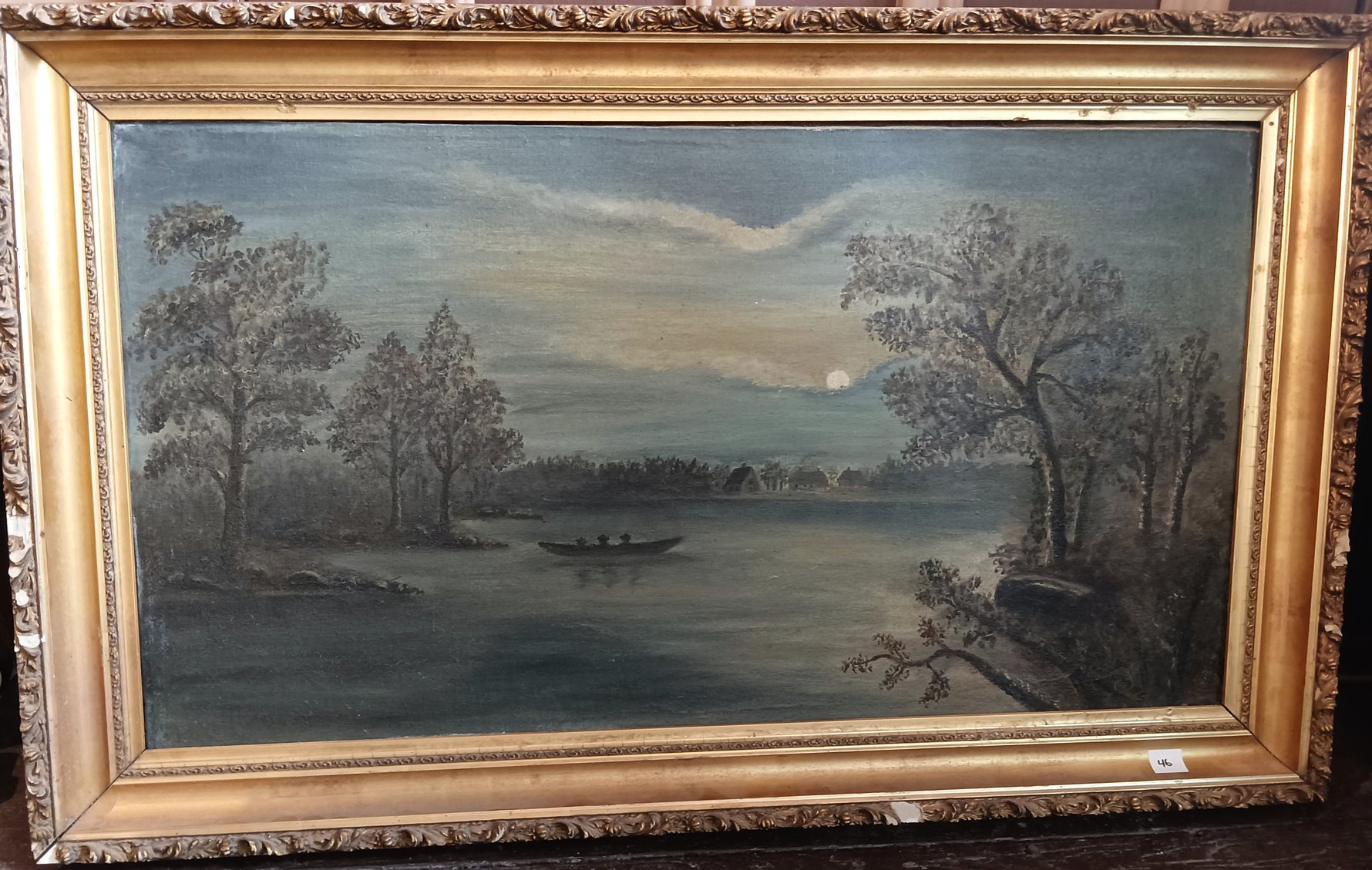 Mixed Media painting, Landscape S. Jones, Front view