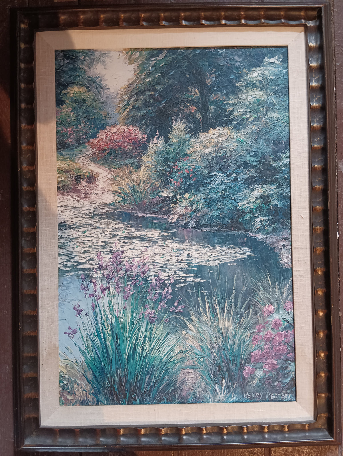 Oil painting, Landscape Henry Peeters, Front view