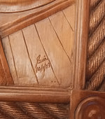 Craft work, Carving, Material: Wood, Unknown Artist, Signature view
