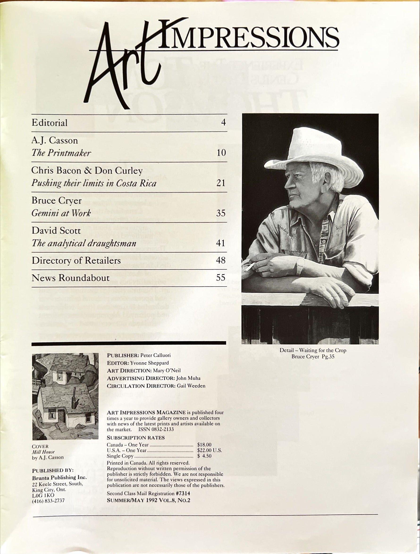 Magazine, Arts, , Art Impressions: A Realistic Approach to Art in Canada, Vol. 8, No. 2, Summer/May 1992, Inside view