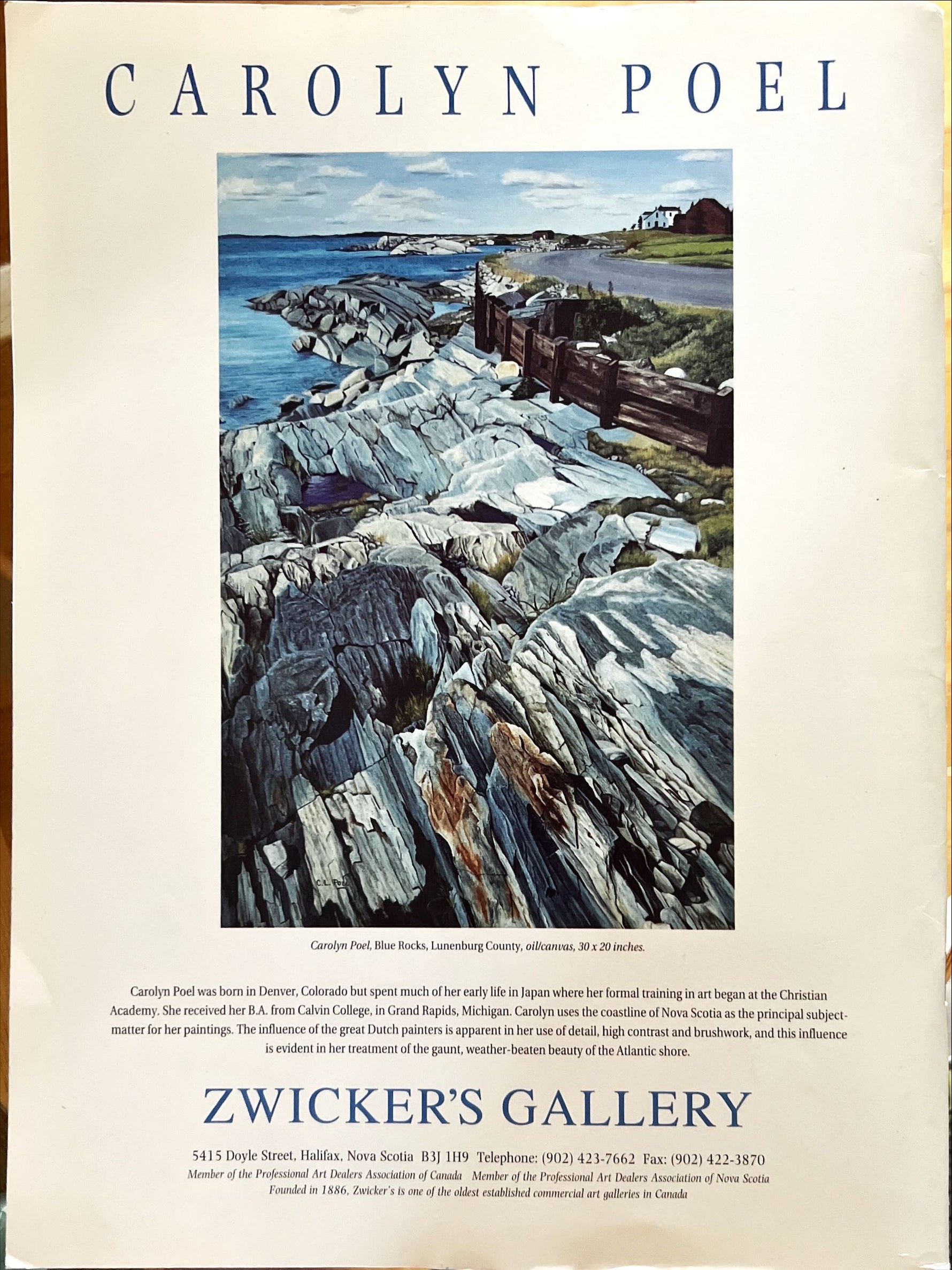 Magazine, Arts, Confederation Centre Art Gallery and Museum, Arts Atlantic 48 Vol. 12, No. 4, Winter 1994, Back view