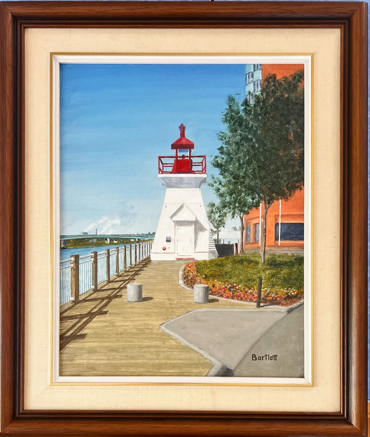 Oil painting, Nautical, Lighthouses Bartlett, Front view
