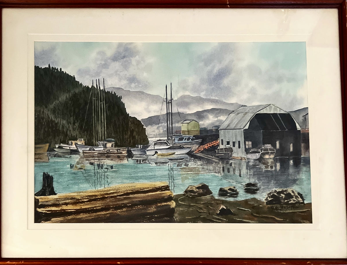 Watercolour painting, Nautical Gordon Henschel, Front view
