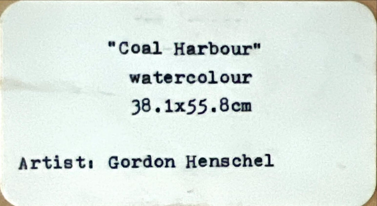 Watercolour painting, Nautical Gordon Henschel, Title view