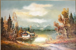 Oil painting, Landscape, Cottages H. Ross, Art view