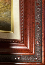 Oil painting, Landscape, Cottages H. Ross, Damage view