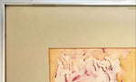 Watercolour painting, Floral, Figures Georgette Dugay, Damage view