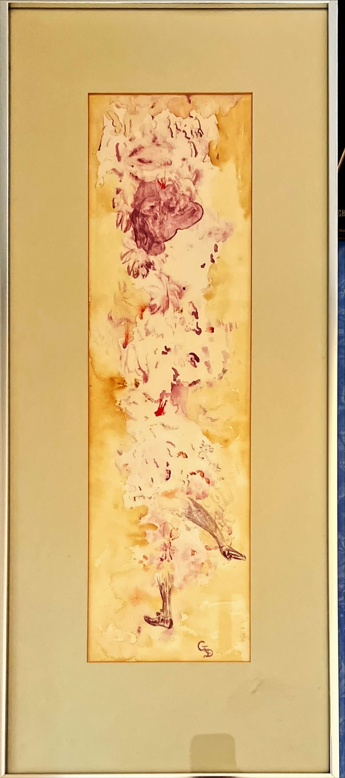 Watercolour painting, Floral, Figures Georgette Dugay, Front view