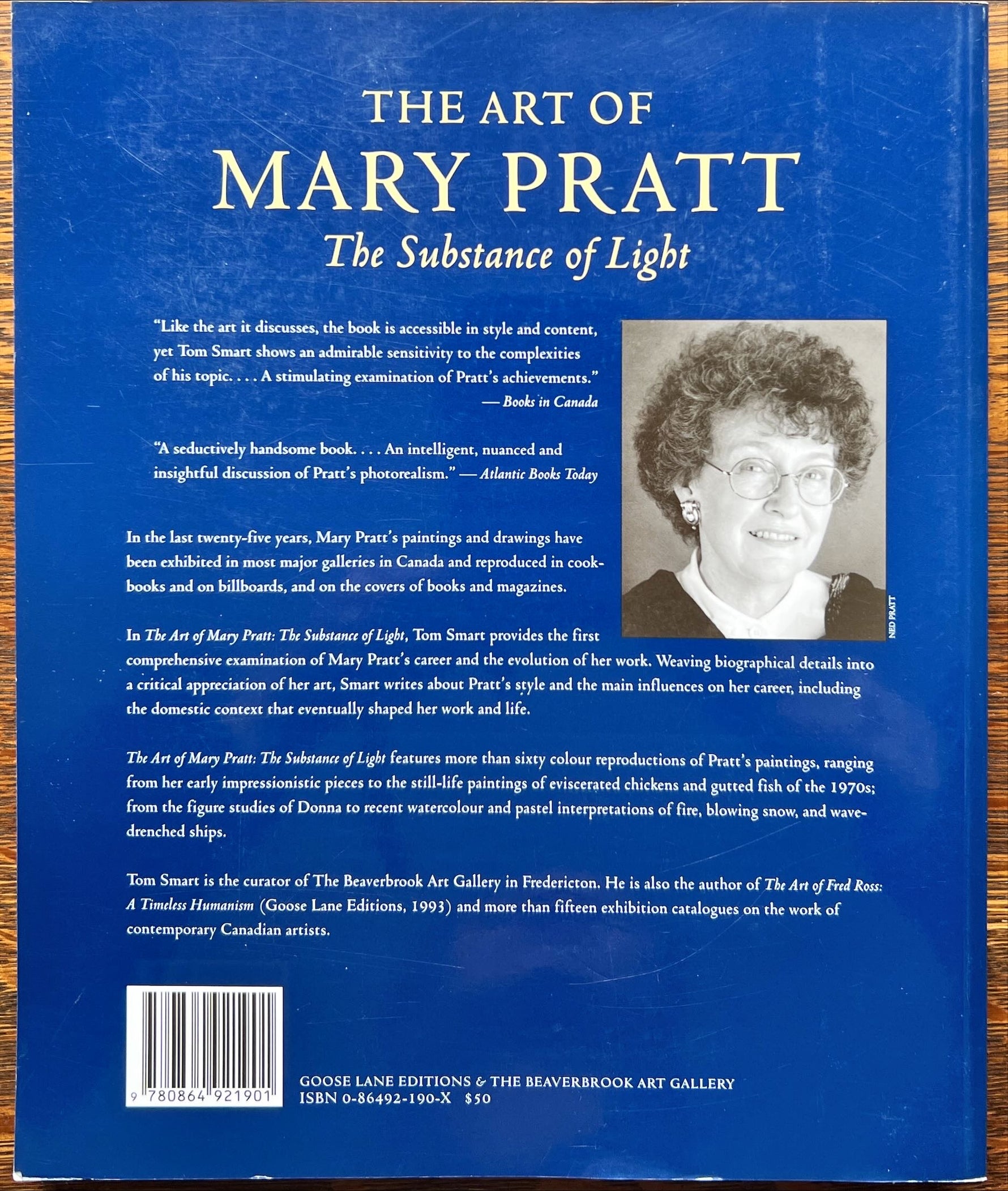 Book, Arts, Artist, Tom Smart, The Art Of Mary Pratt: The Substance of Light, Back view