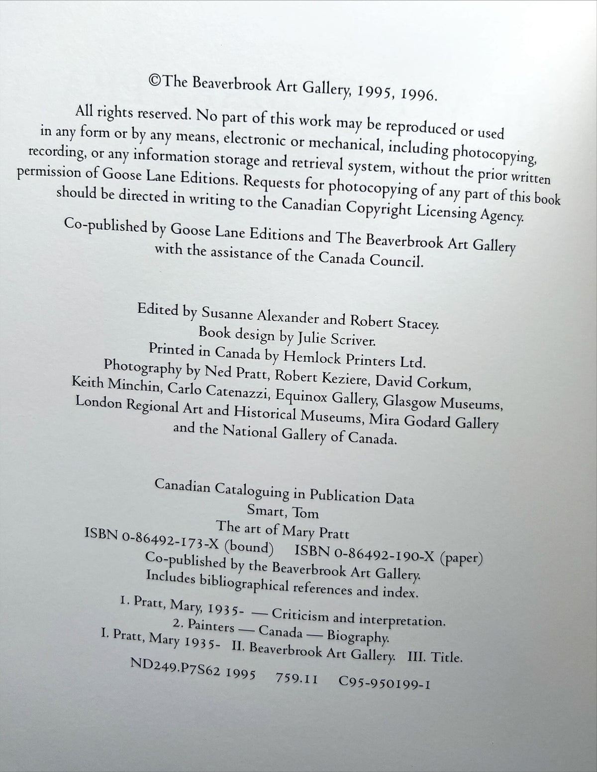 Book, Arts, Artist, Tom Smart, The Art Of Mary Pratt: The Substance of Light, Inside view