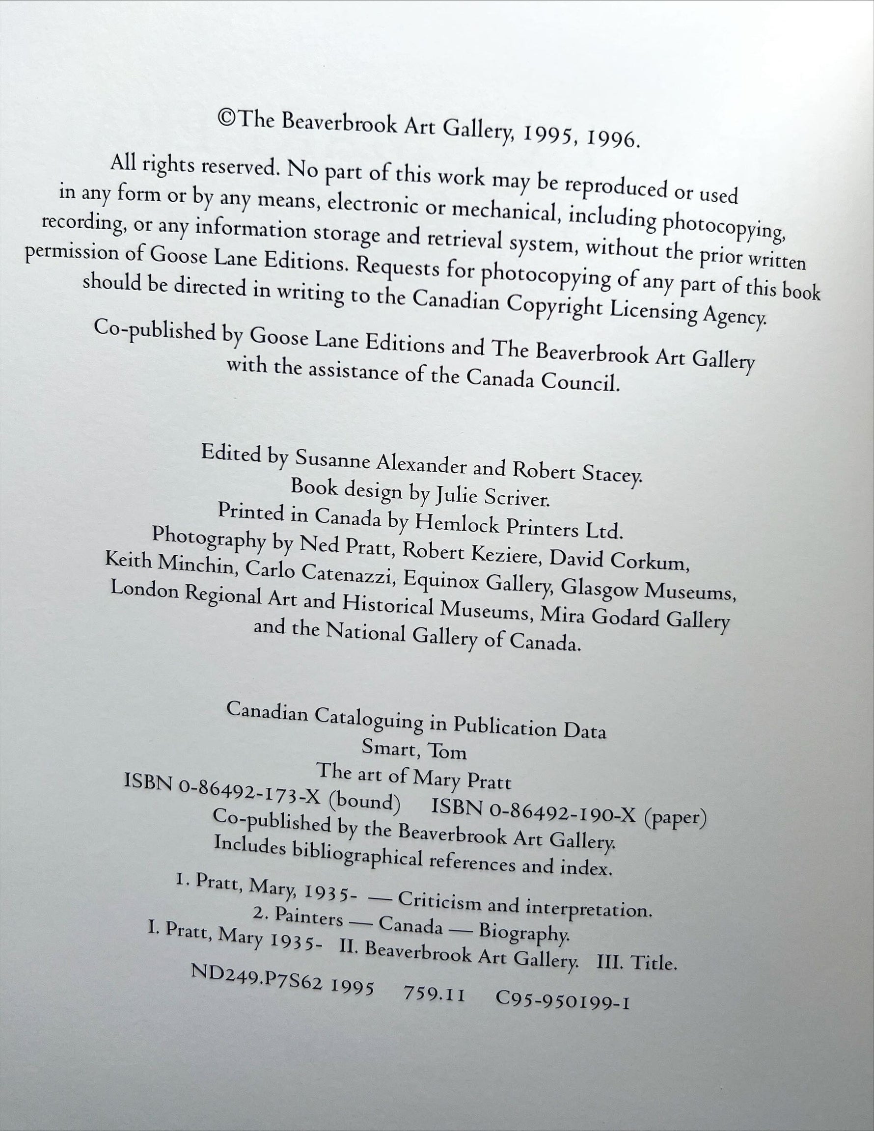 Book, Arts, Artist, Tom Smart, The Art Of Mary Pratt: The Substance of Light, Inside view