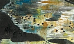 Mixed Media painting, Landscape Unknown Artist, Signature view