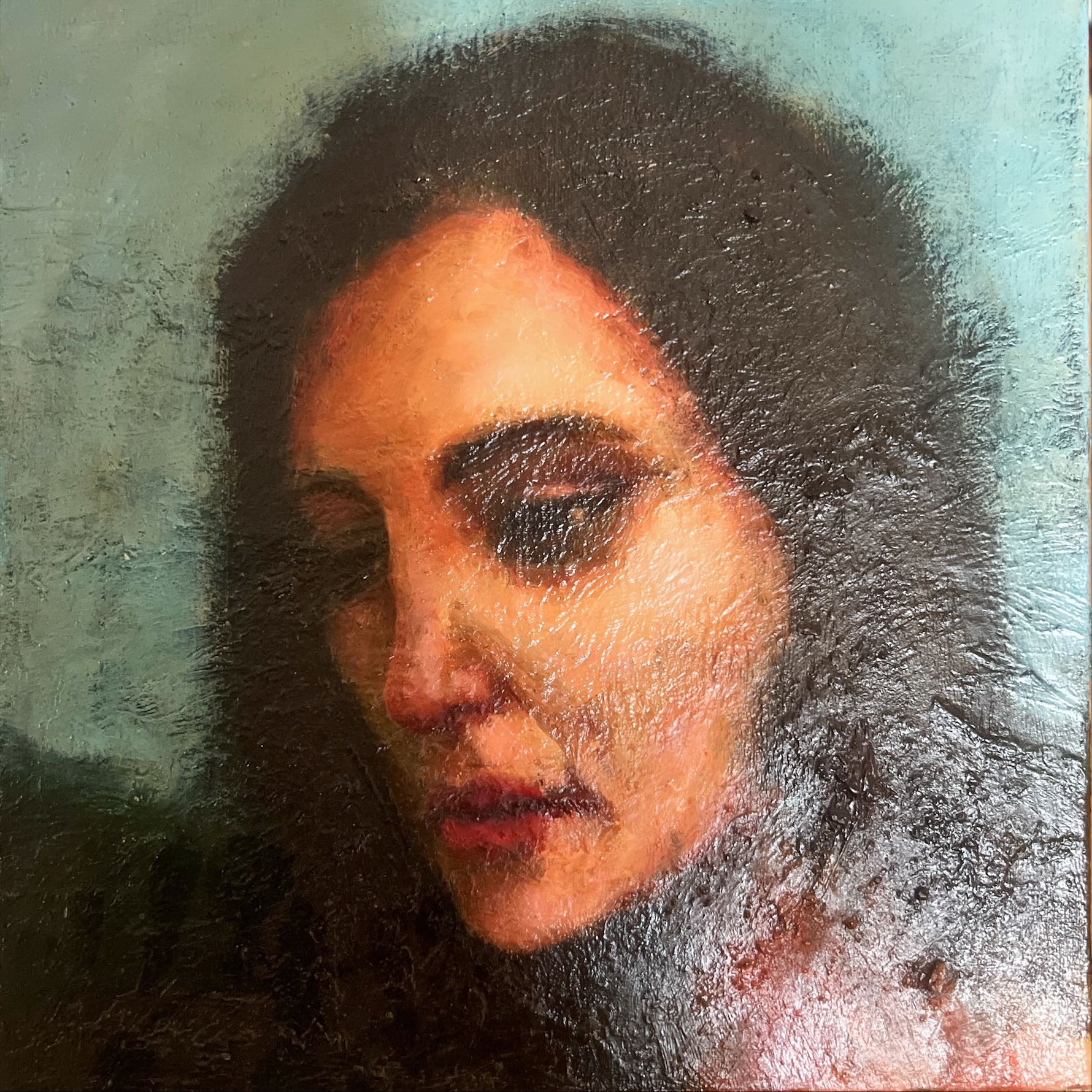 Mixed Media painting, Portrait John Ackerson, Cover view