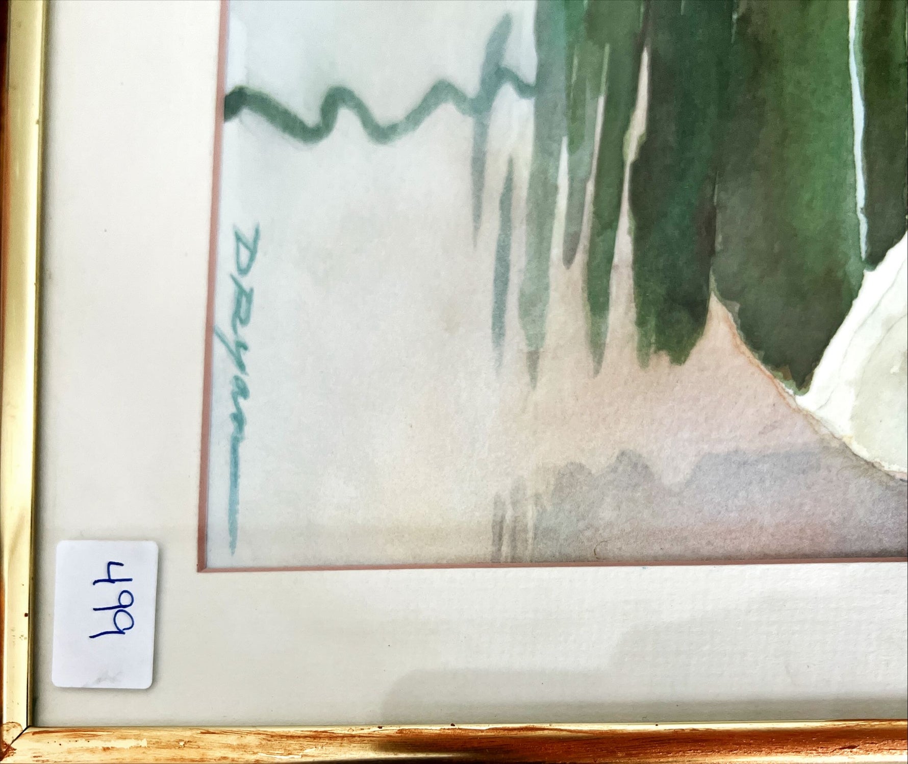 Watercolour painting, Nautical D. Ryan, Damage view