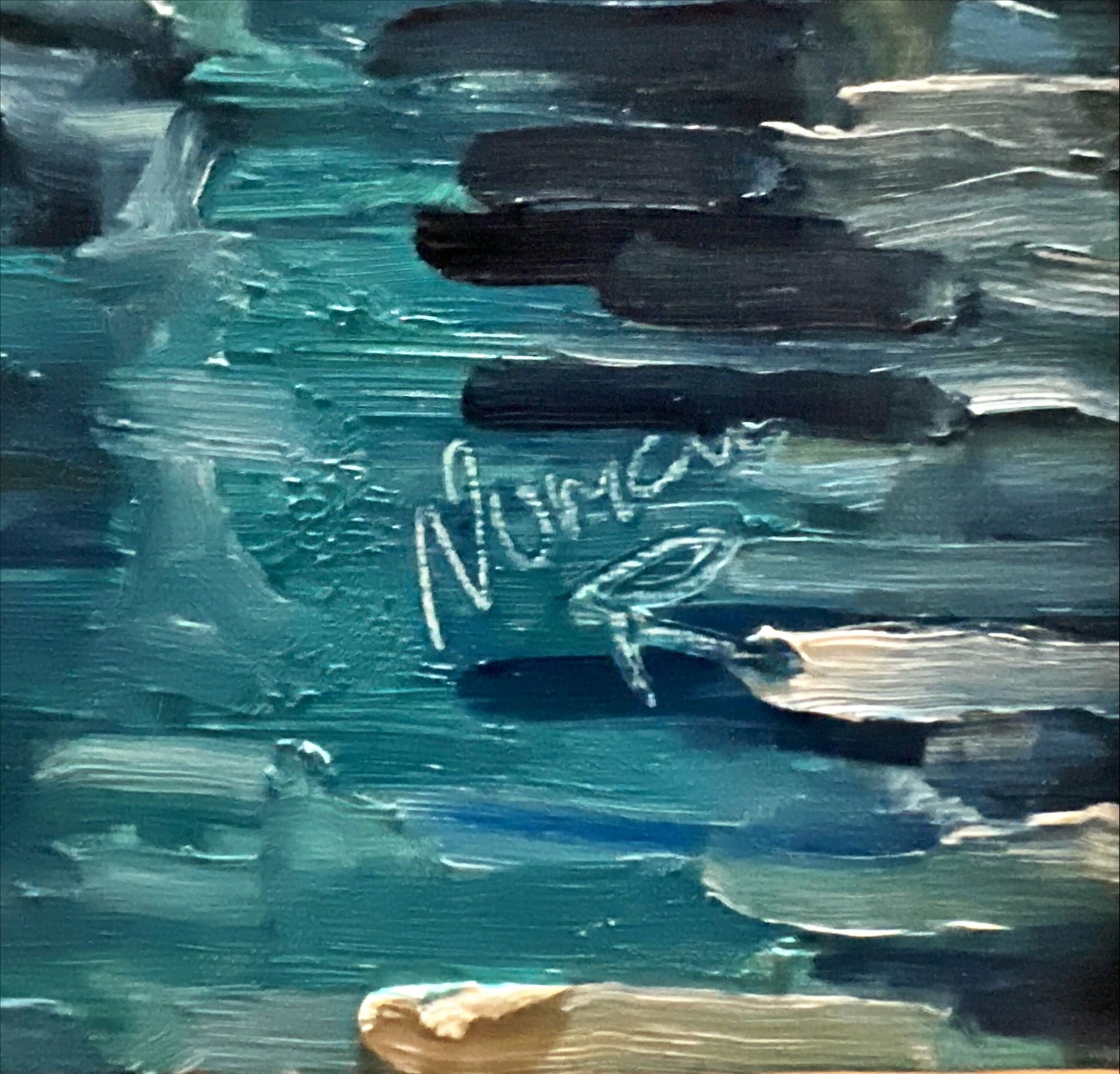 Oil painting, Nautical Norman Richard, Signature view