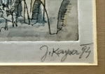 Mixed Media painting, Landscape Jiri (George) Kayser, Signature view
