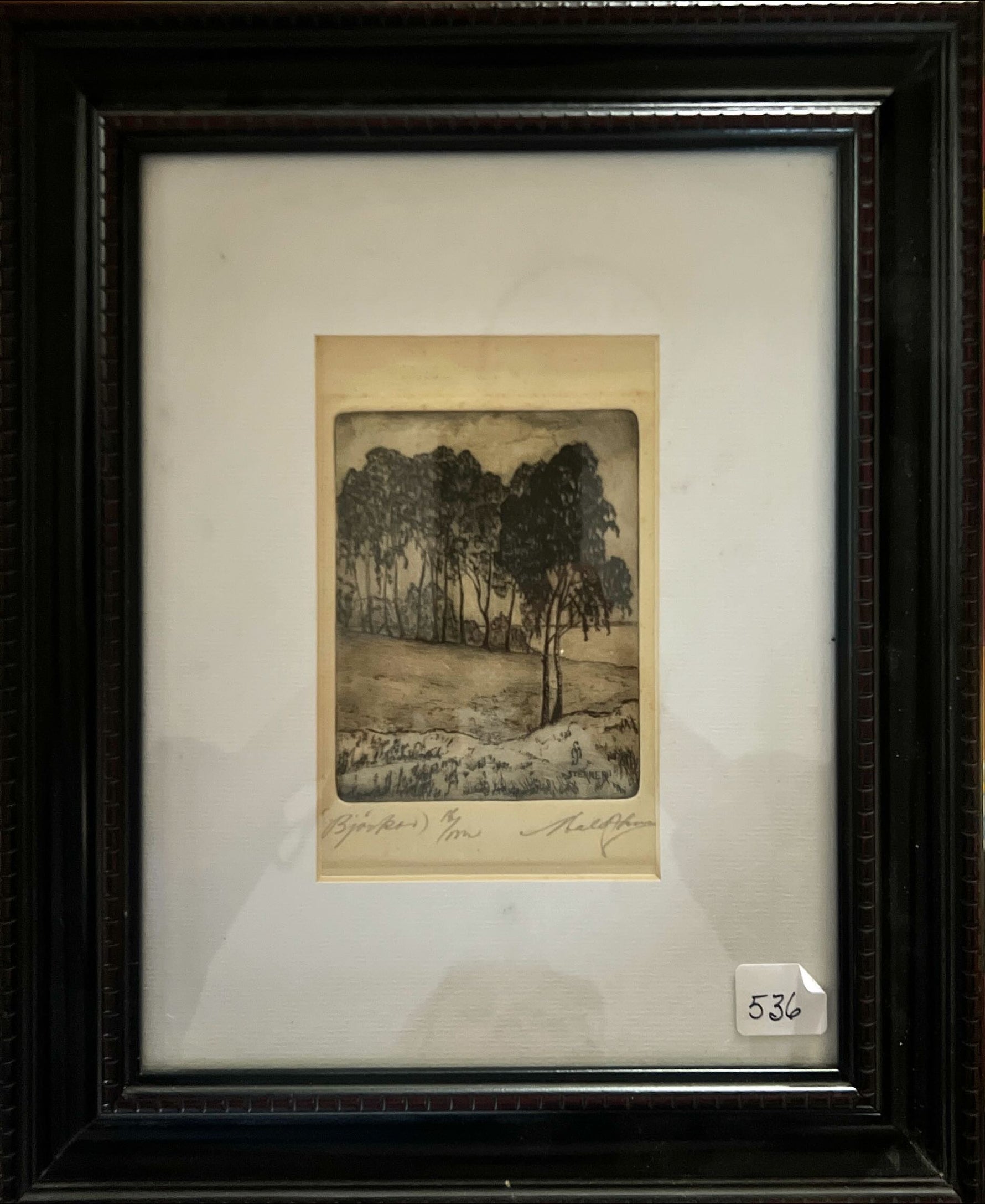 Mixed Media painting, Landscape Unknown Artist, Front view