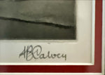 Mixed Media painting, Landscape B. Calvey, Signature view