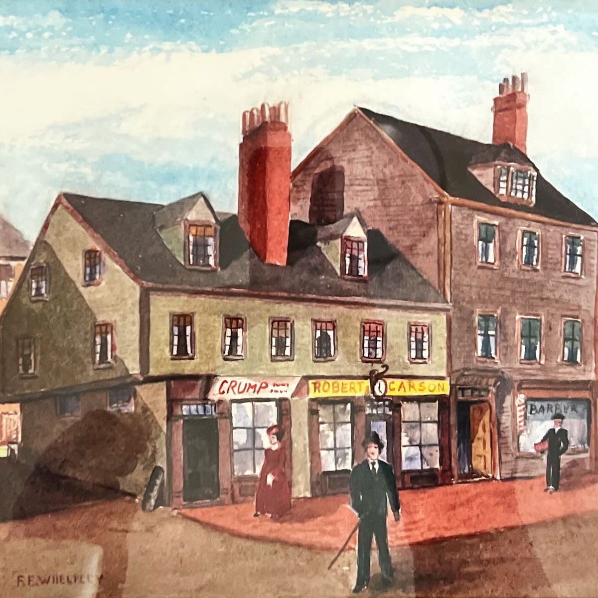 Mixed Media painting, Genre scene R.E. Whelpley, Cover view