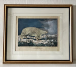 Pencil painting, Animals J. Webber, Front view