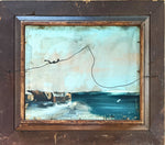 Oil painting, Landscape, Mills Unknown Artist, Back view