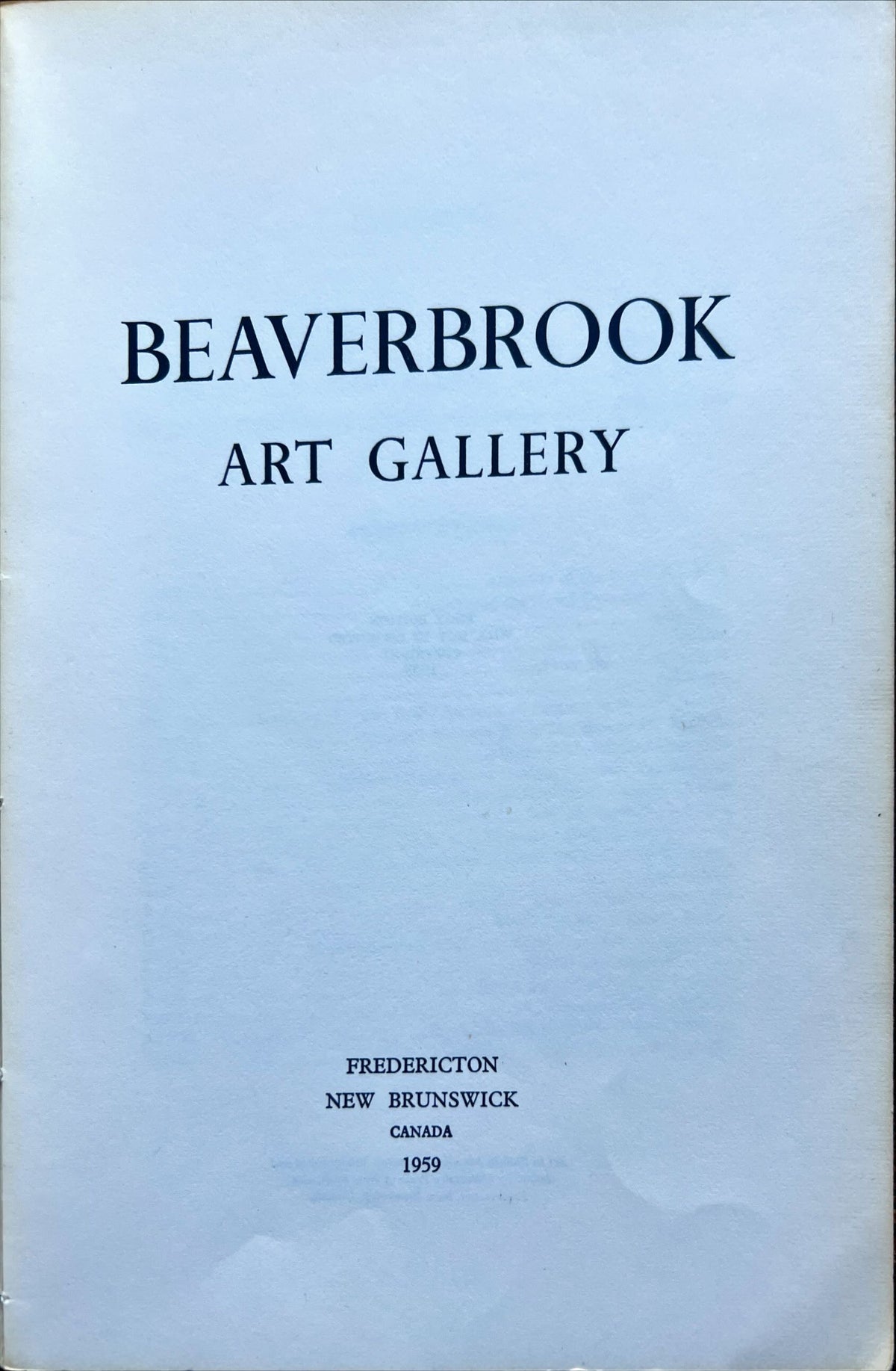 Book, Art History, Beaverbrook Art Gallery, Beaverbrook Art Gallery: Paintings Reference book, Inside view