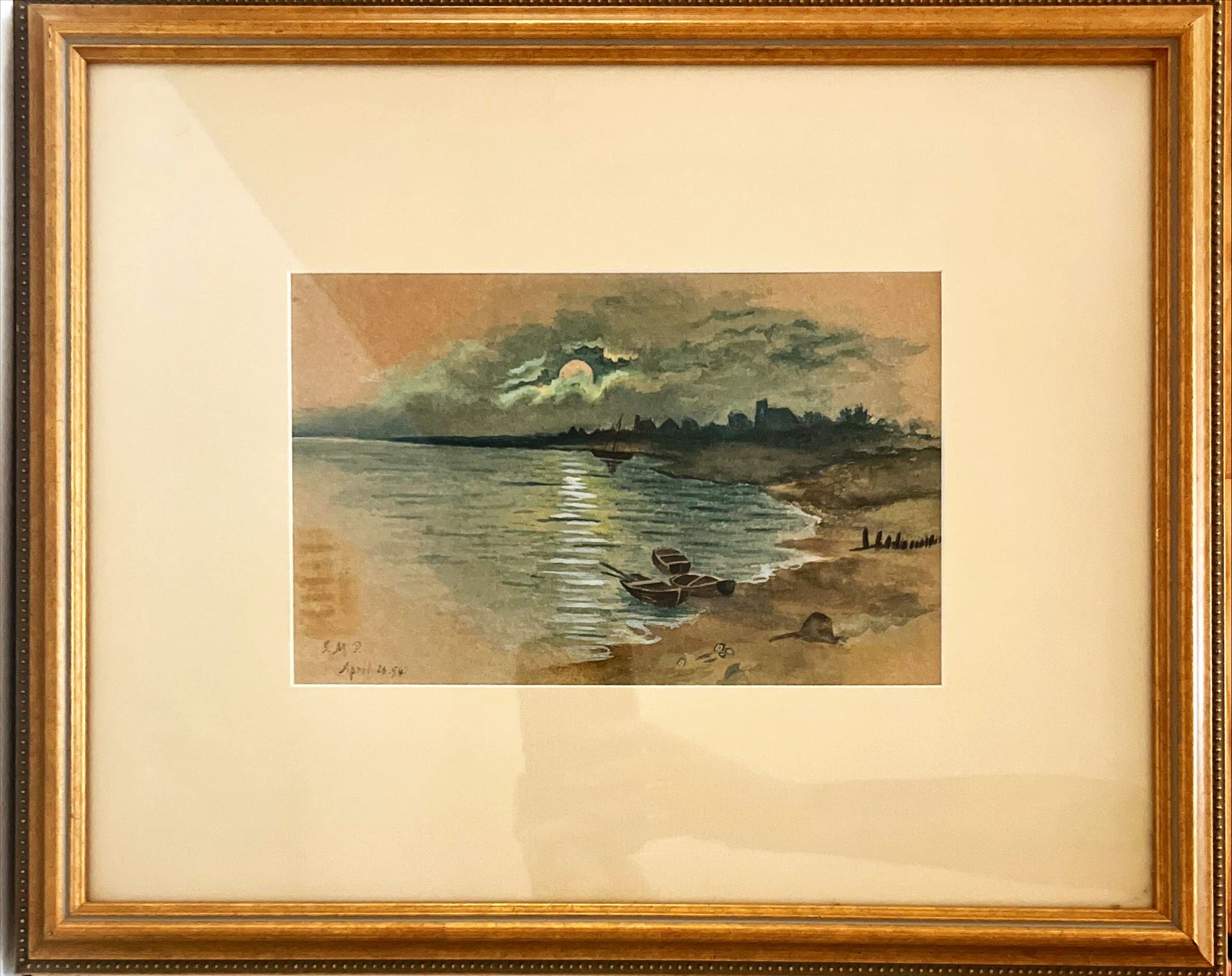 Watercolour painting, Nautical I.M.P., Front view