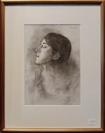 Mixed Media painting, Portrait Fred Ross, Front view