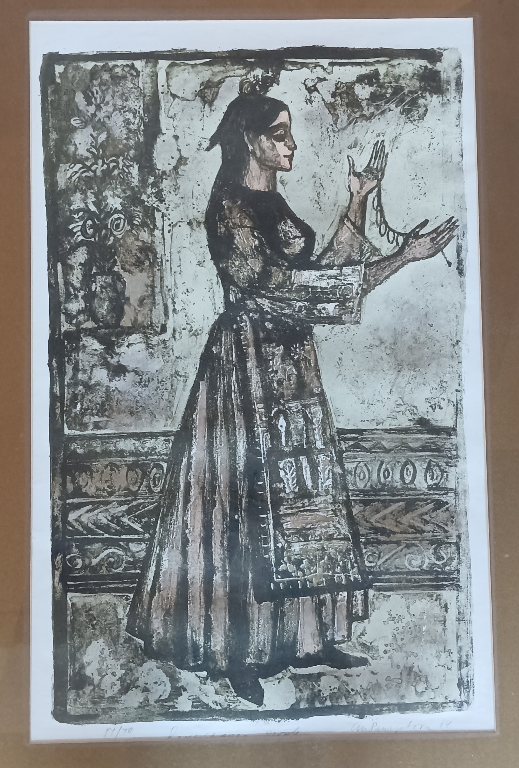 Mixed Media painting, Figures A. Panajatova, Art view
