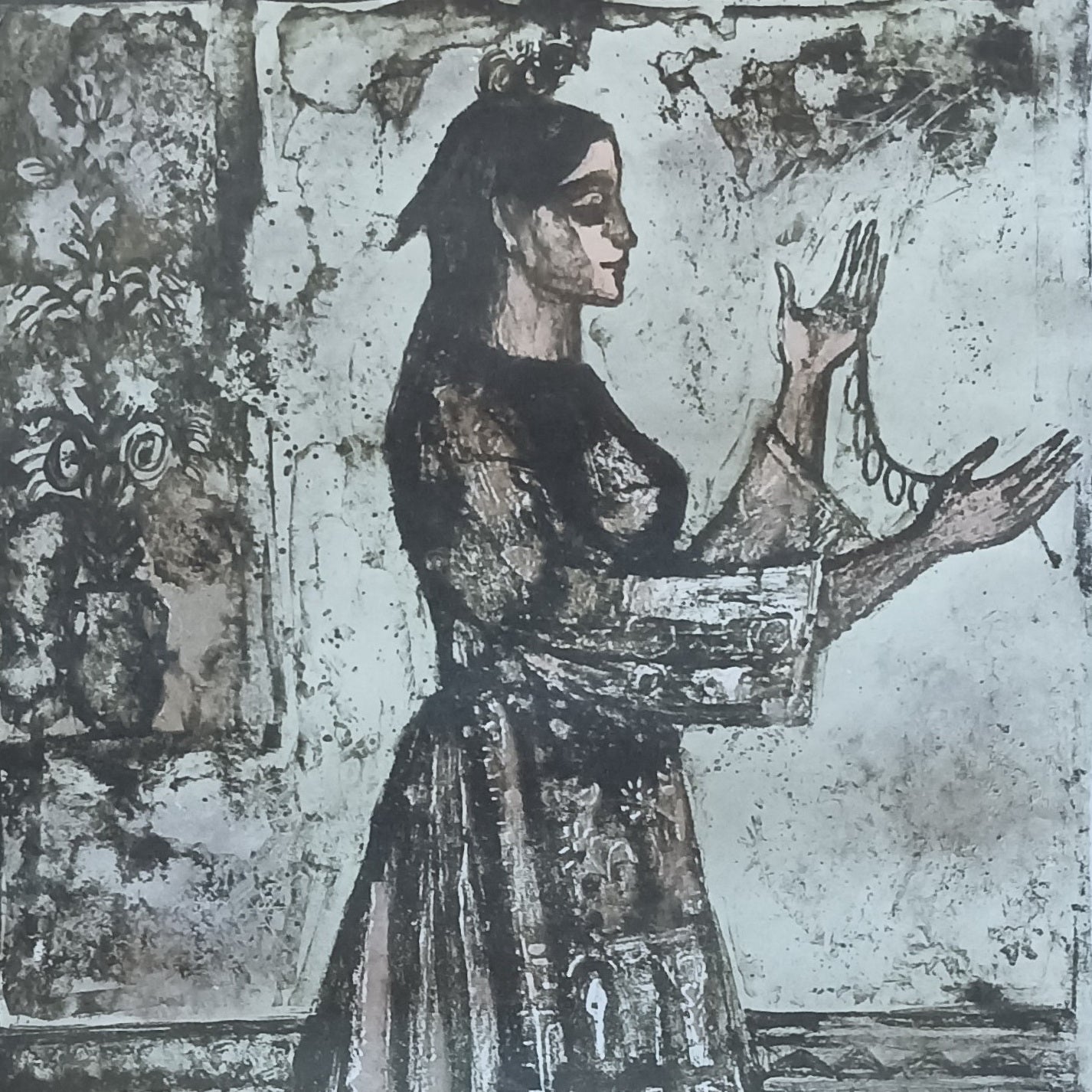 Mixed Media painting, Figures A. Panajatova, Cover view