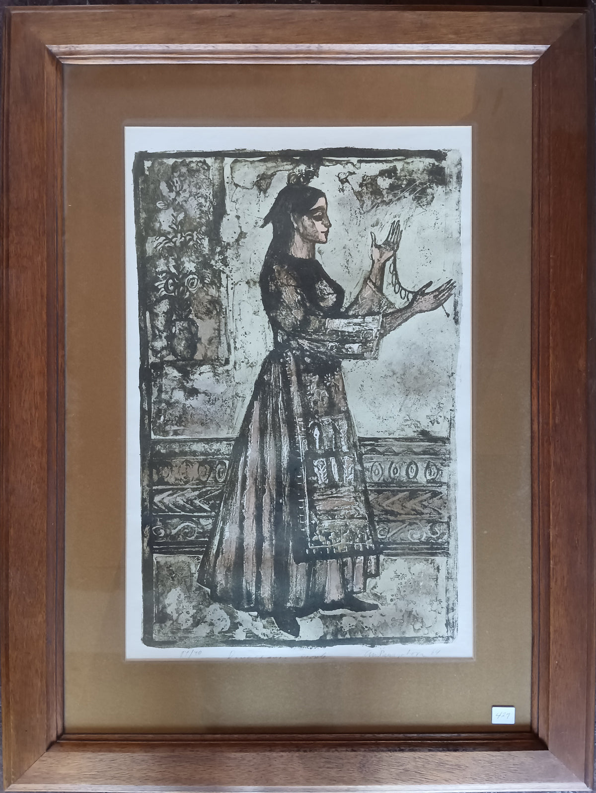 Mixed Media painting, Figures A. Panajatova, Front view