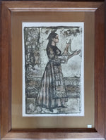 Mixed Media painting, Figures A. Panajatova, Front view