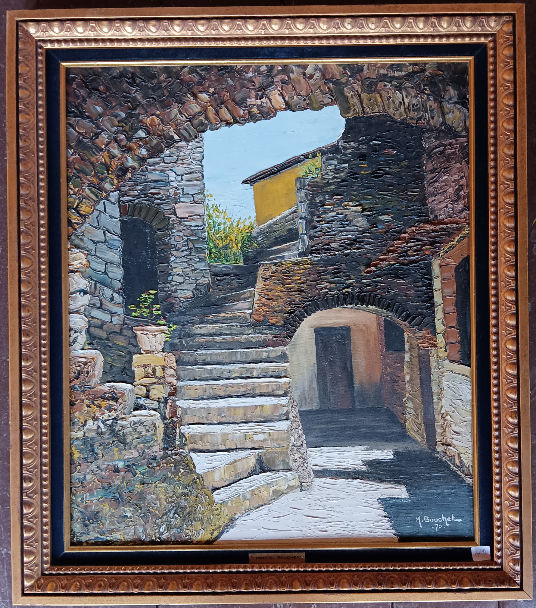 Oil painting, European scene Marcel Bouchet, Front view