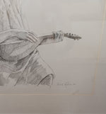 Pencil painting, Portrait Fred Ross, Signature1 view