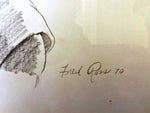 Pencil painting, Portrait Fred Ross, Signature2 view