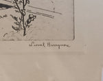 Mixed Media painting, Landscape Lionel Barrymore, Signature view