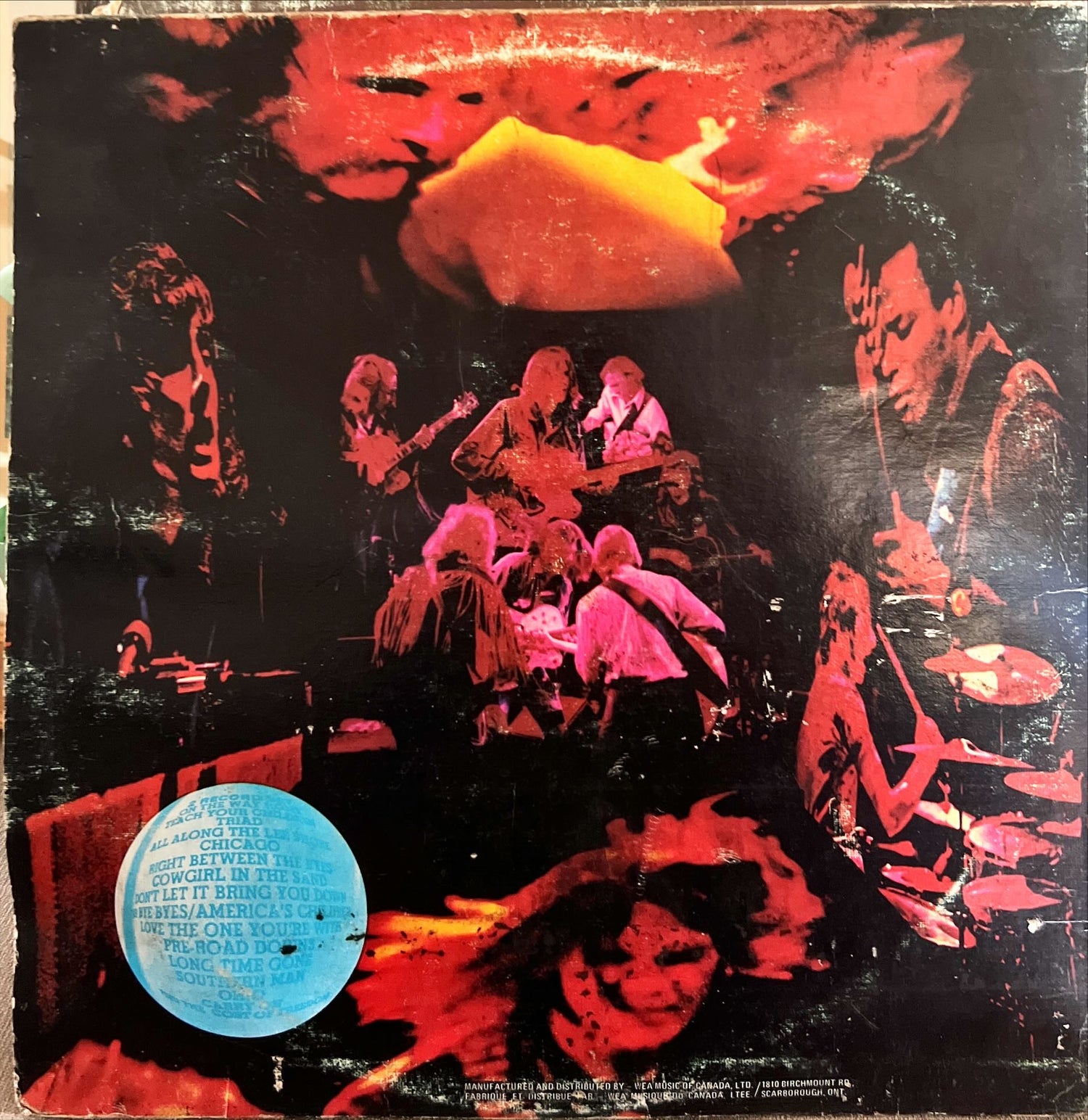 Vinyl record, Rock Crosby, Stills, Nash & Young, Back view