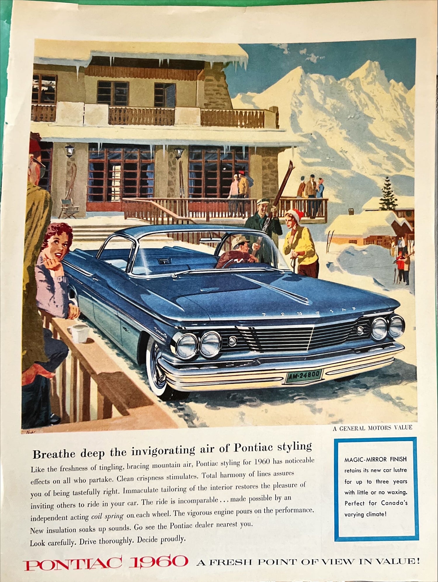 Print, Advertisement, Pontiac, Front view