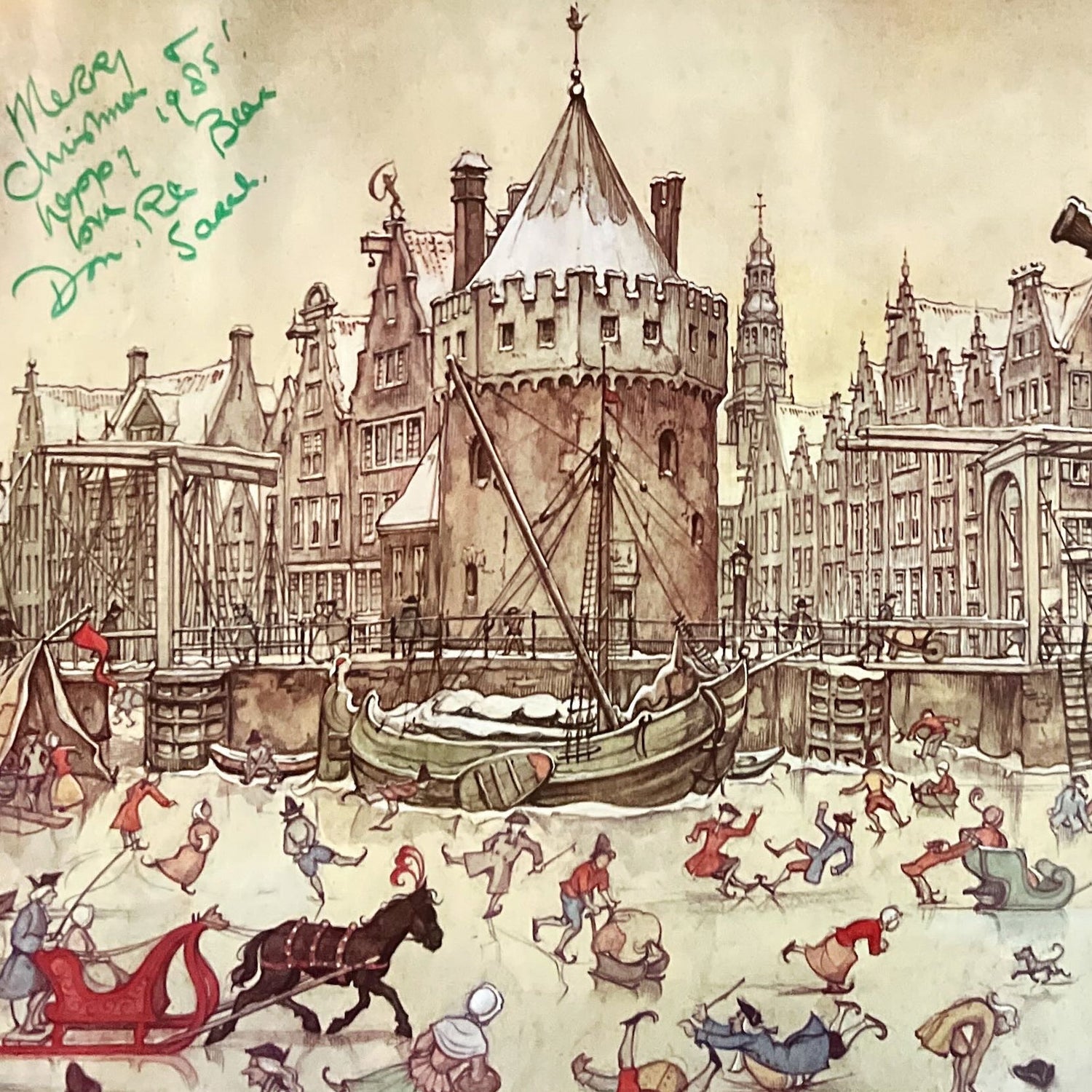print, Winterscape, Cityscape Anton Pieck, Cover view