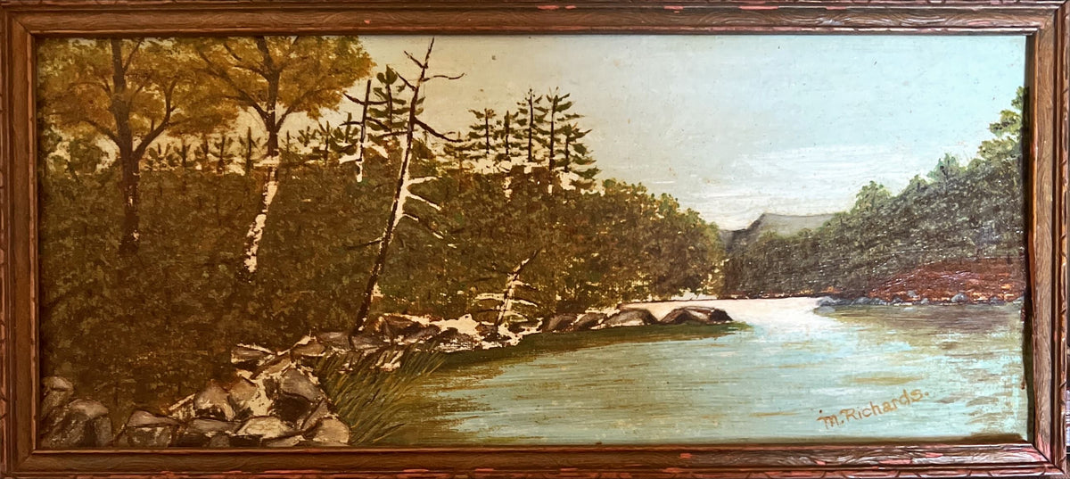Oil painting, Landscape M. Richards, Front view