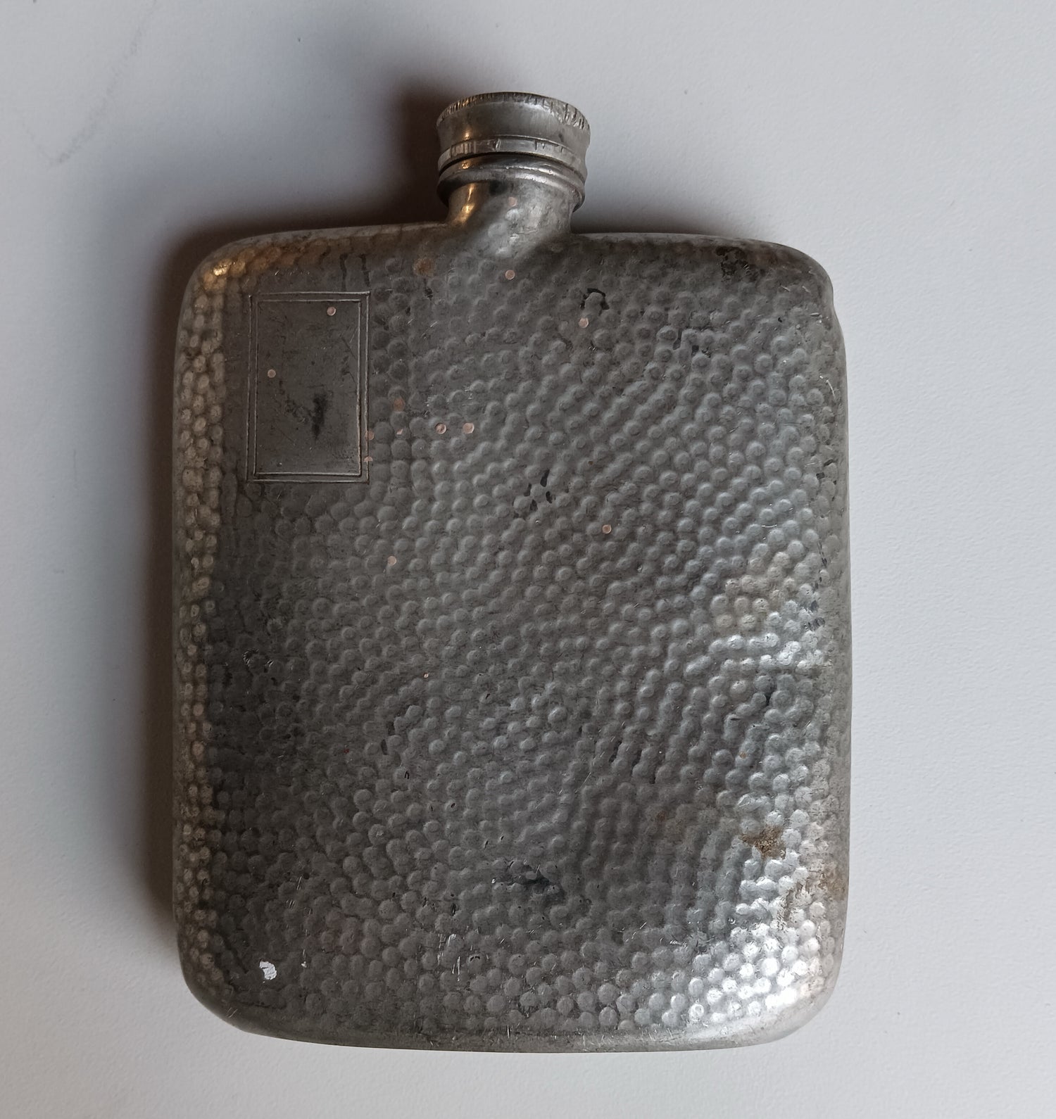 Home, Artifact, Kitchenware, Metal Liquor Flask  (Vintage), Front view