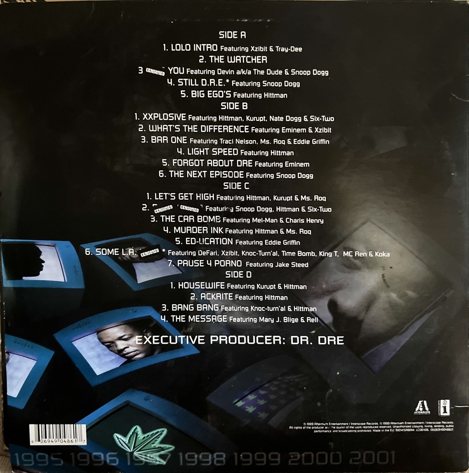 Vinyl record, Hip-Hop Dr. Dre, Back view