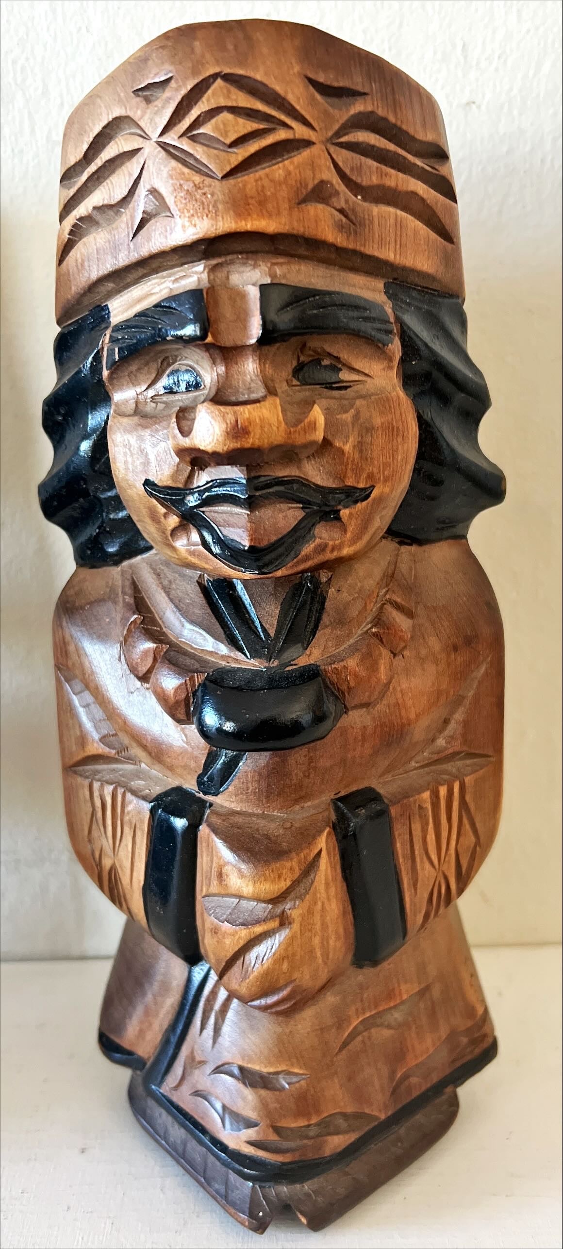 Craft work, Carving, Material: Wood, Unknown Artist, WomanFront view
