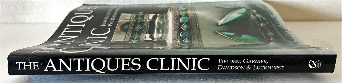 Book, Antique, Collectibles, James Fielden, Richard Garner, Paul Davidson, and Bruce Luckhurst, The Antique Clinic: A Guide to Damage, Care, and Restoration, Spine view