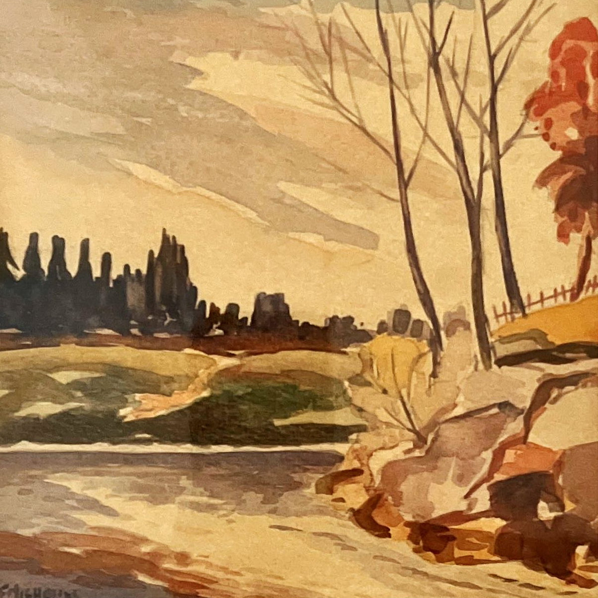Watercolour painting, Landscape Fred Nicholas, Cover view