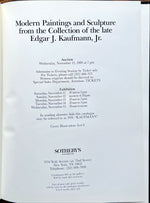 Catalogue/Reference, Antique, Collectibles, Sotheby’s, Modern Paintings and Sculpture from the Late Edgar J. Kauffmann, Jr. New York November 15, 1989, Inside view