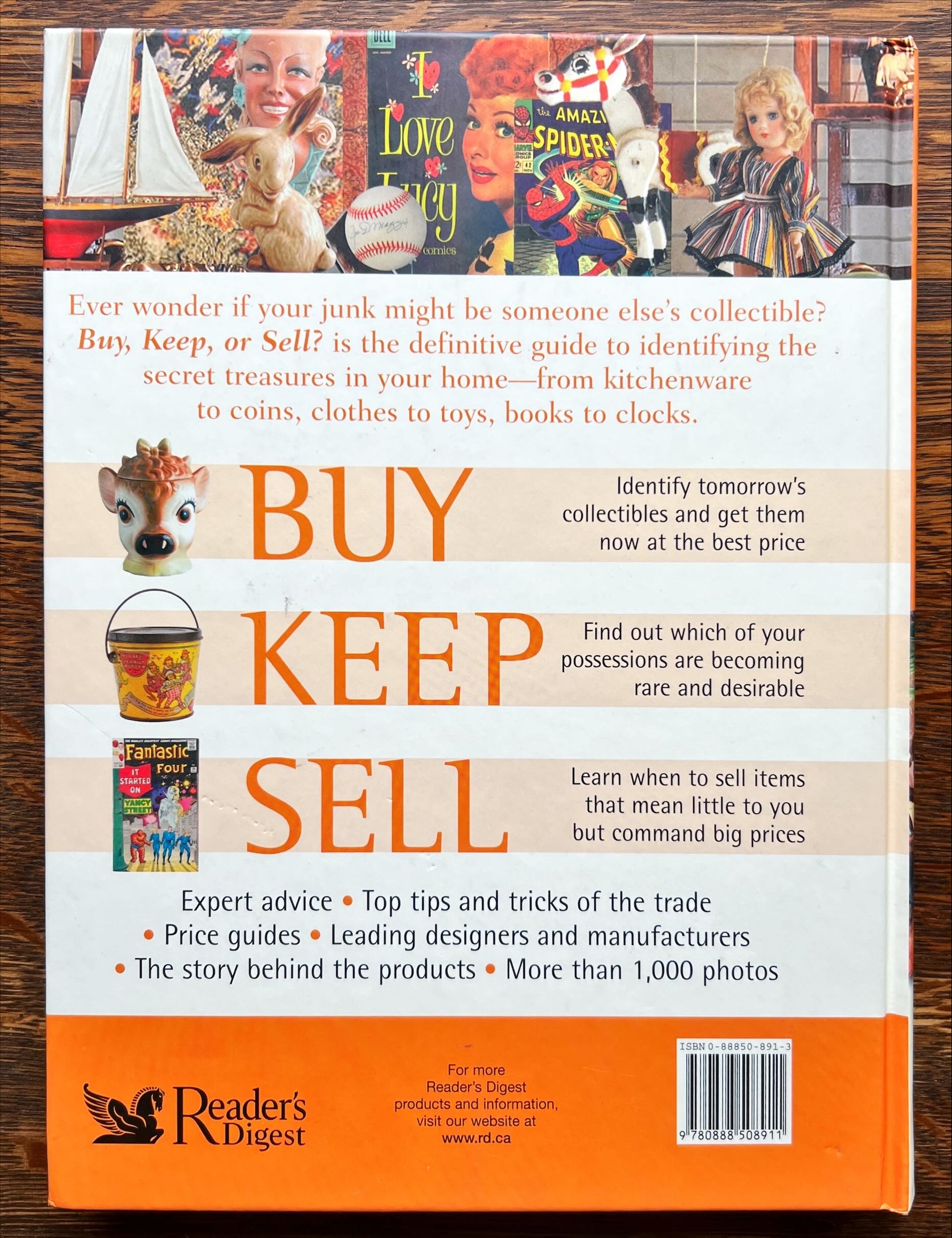 Book, Antique, Collectibles, Judith Miller and Mark Hill, Buy, Keep, or Sell: Discover the Hidden Collectibles in Your Home, Back view