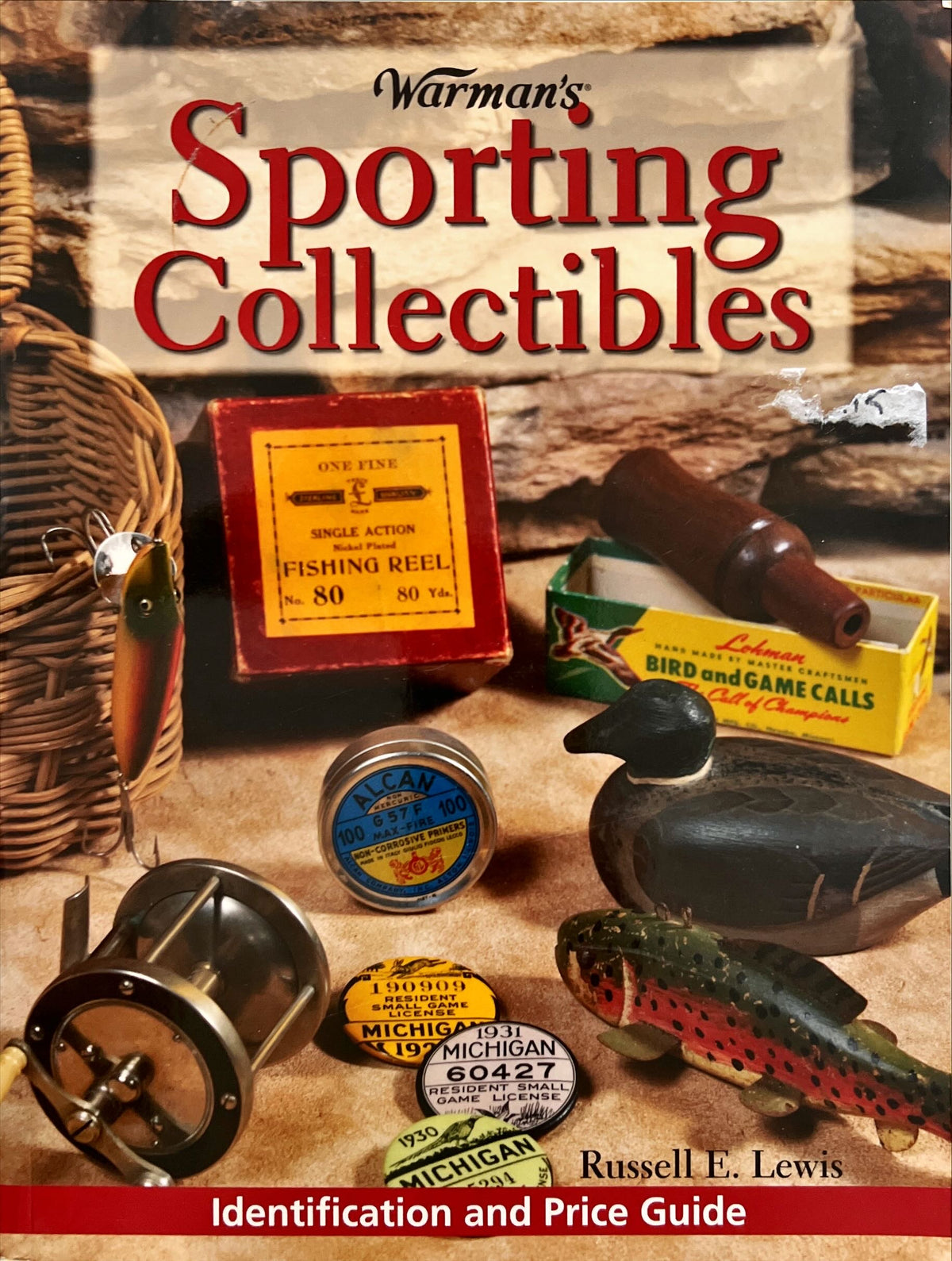 Book, Antique, Collectibles, Russell E. Lewis, Warman's Sporting Collectibles: Identification and Price Guide, Front view