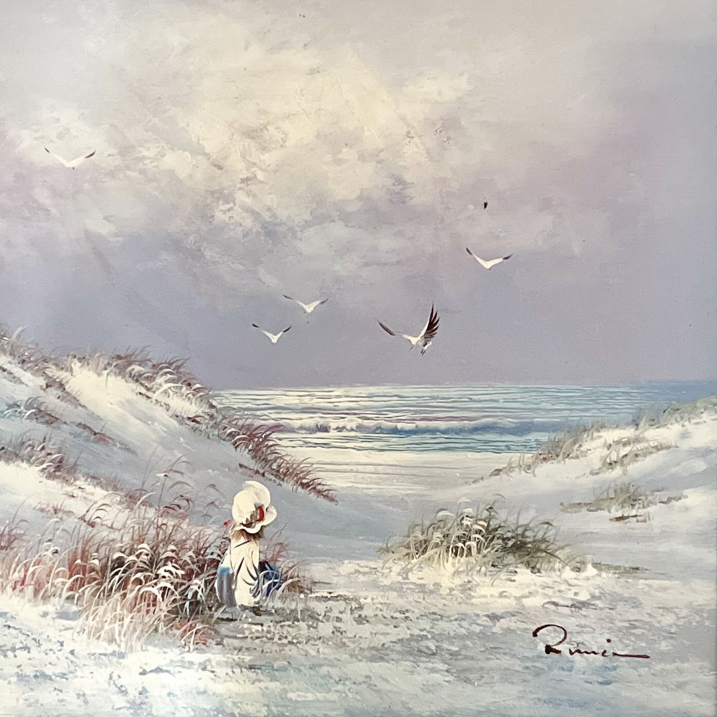 Oil painting, Seascape Unknown Artist, Cover view