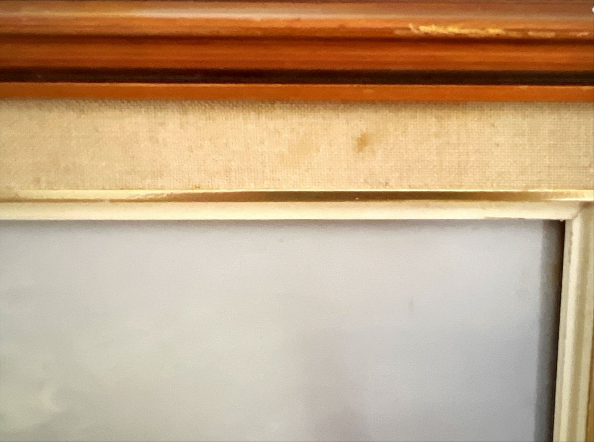 Oil painting, Seascape Unknown Artist, Damage view